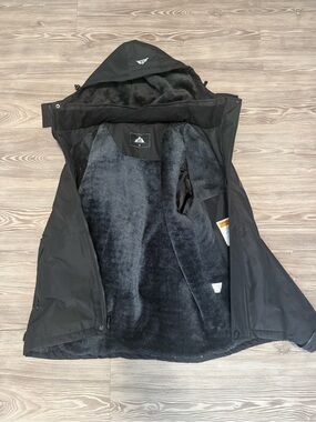 Men's Black Hooded Winter Coat